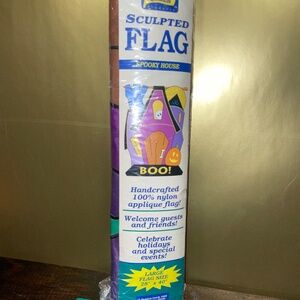 NEW Meadow Creek Sculpted Large Flag Spooky House BOO Nylon 28‎ x 40 Halloween